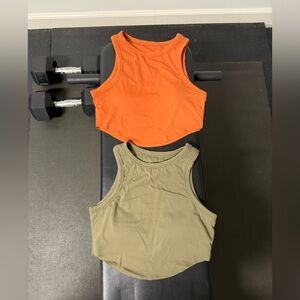 Paragon Fitwear Orange and Olive Crop Tops